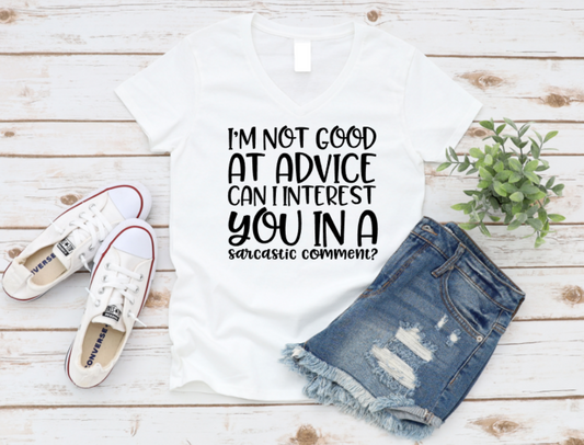 White t-shirt with humorous text, denim shorts, and white sneakers on a wooden surface. www.missmafia.com