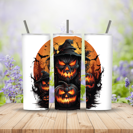 Scarecrow Jack-O-Lantern Halloween Tumbler | 20oz Stainless Steel