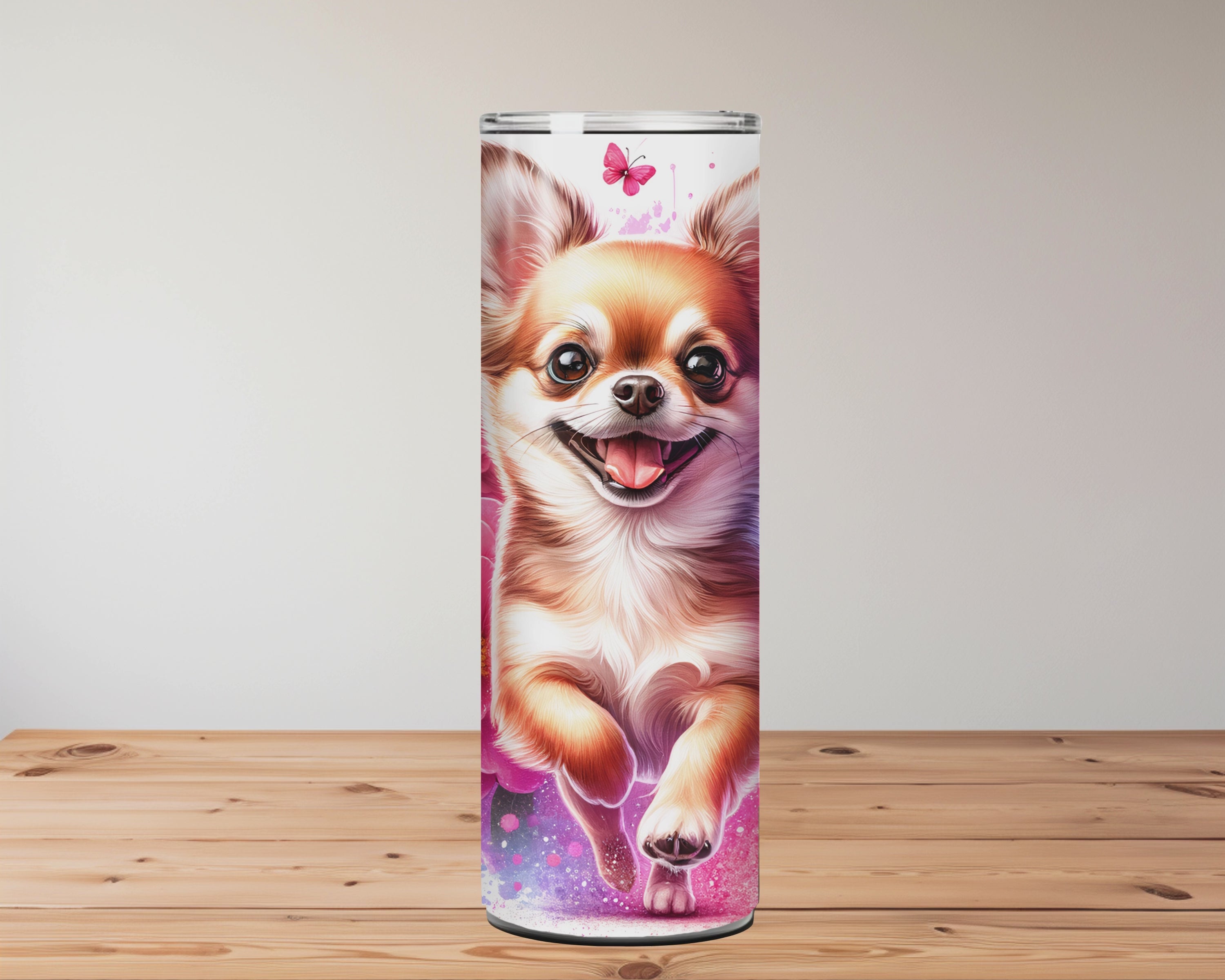 Chihuahua Floral Tumbler | 20oz Stainless Steel | Miss Mafia